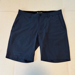 Travis Mathew 36 waist Dark Blue Flat Front Shorts navy golf casual stretch